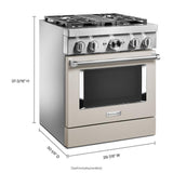 KitchenAid® 30'' Smart Commercial-Style Dual Fuel Range with 4 Burners