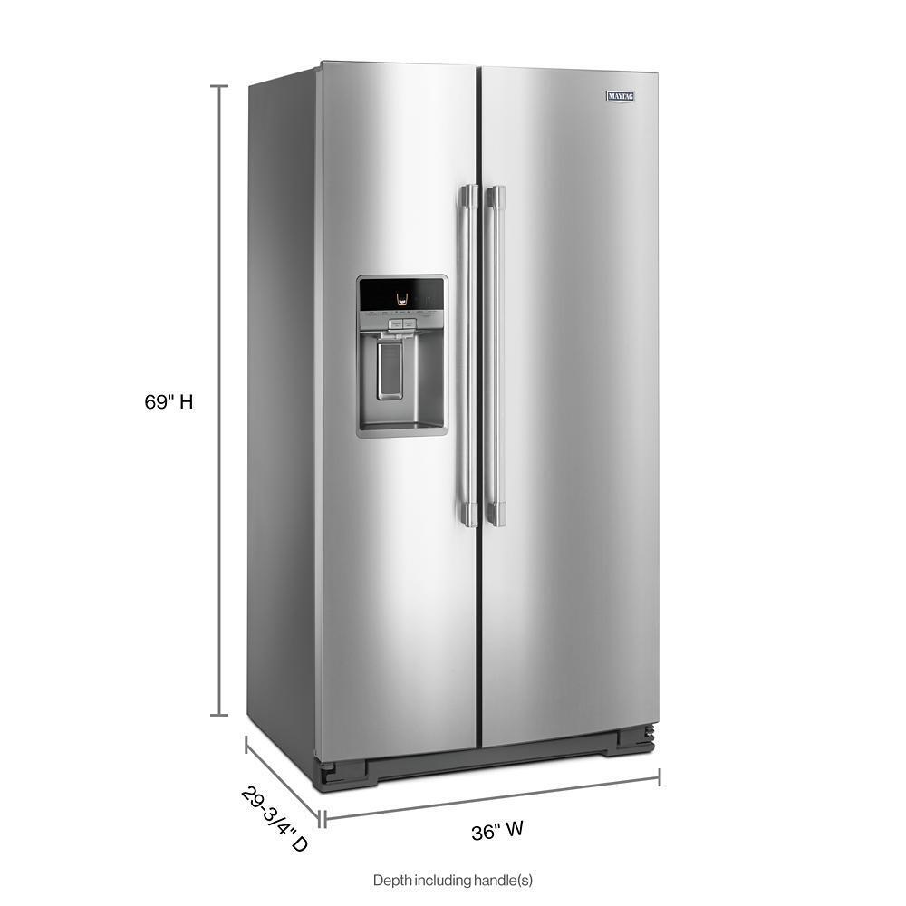 36- Inch Wide Counter Depth Side-by-Side Refrigerator- 21 Cu. Ft.