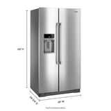 36- Inch Wide Counter Depth Side-by-Side Refrigerator- 21 Cu. Ft.