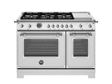 48 inch All-Gas Range 6 Brass Burner and Griddle Stainless Steel