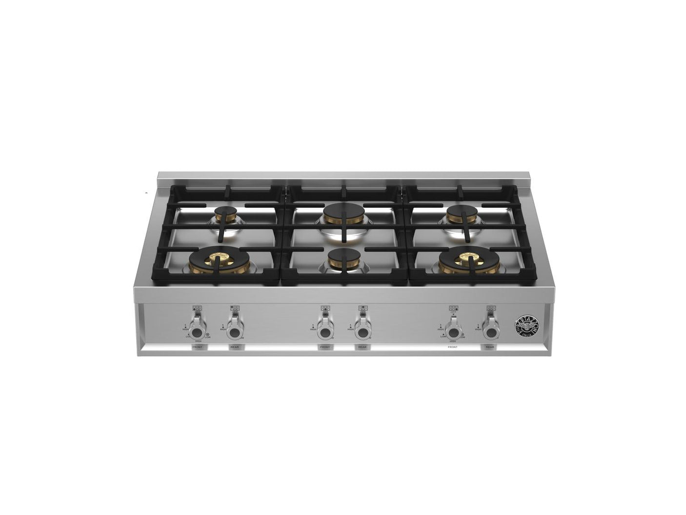 36 Gas Rangetop 6 brass burners Stainless Steel