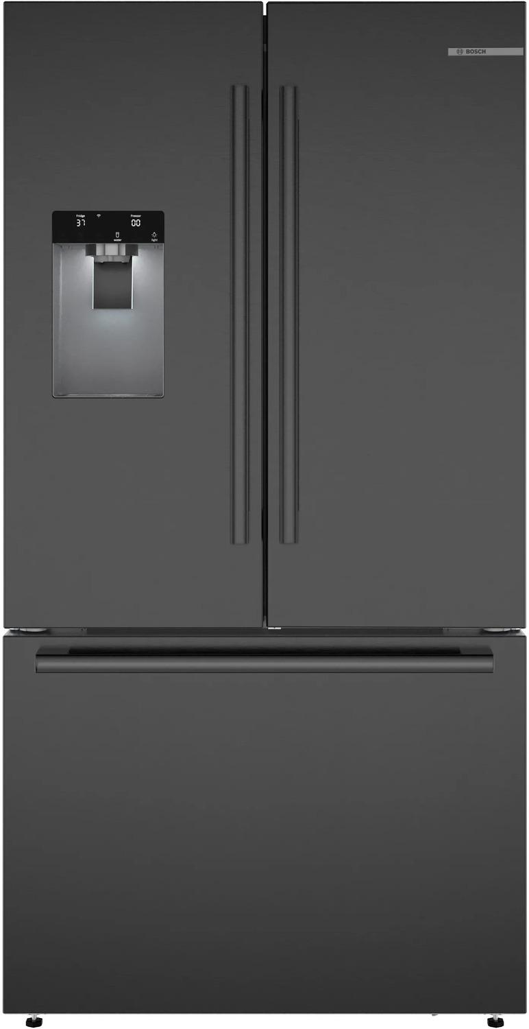 500 Series French Door Bottom Mount Refrigerator 36" Black Stainless Steel