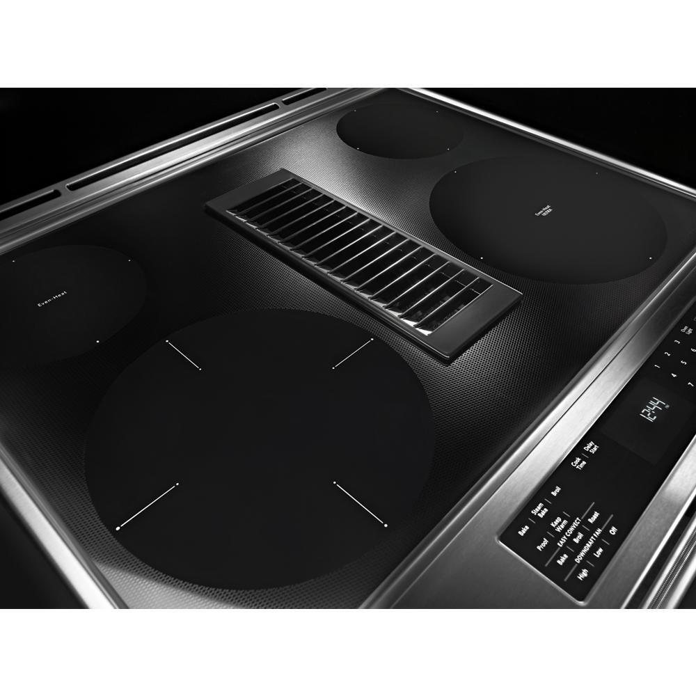 30-Inch 4-Element Electric Downdraft Slide-In Range