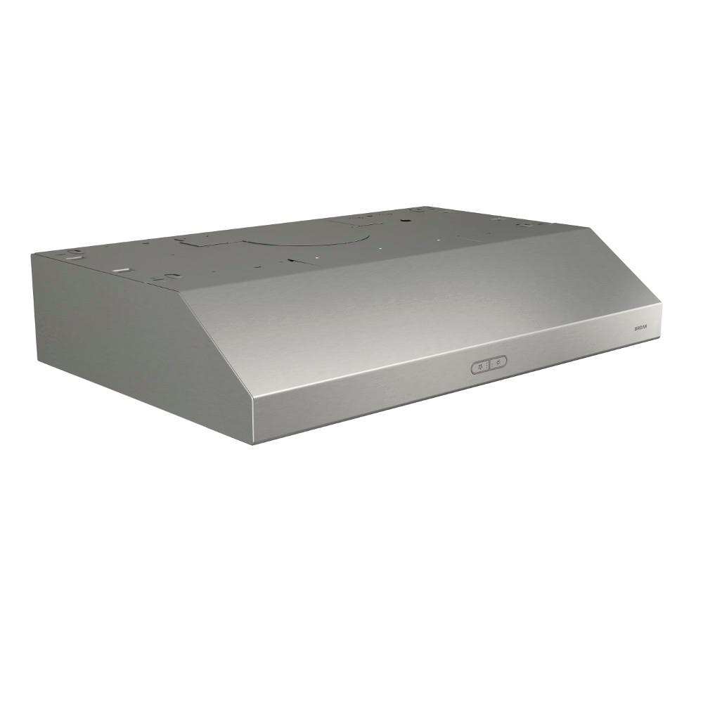 Broan® Glacier 42-Inch Convertible Under-Cabinet Range Hood, 375 Max Blower CFM, Stainless Steel