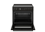 36 inch Induction Range, 5 Heating Zones and Cast Iron Griddle, Electric Self-Clean Oven Carbonio