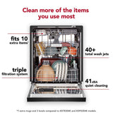 Third Level Jet Rack Dishwasher in PrintShield™ Finish, 41 dBA