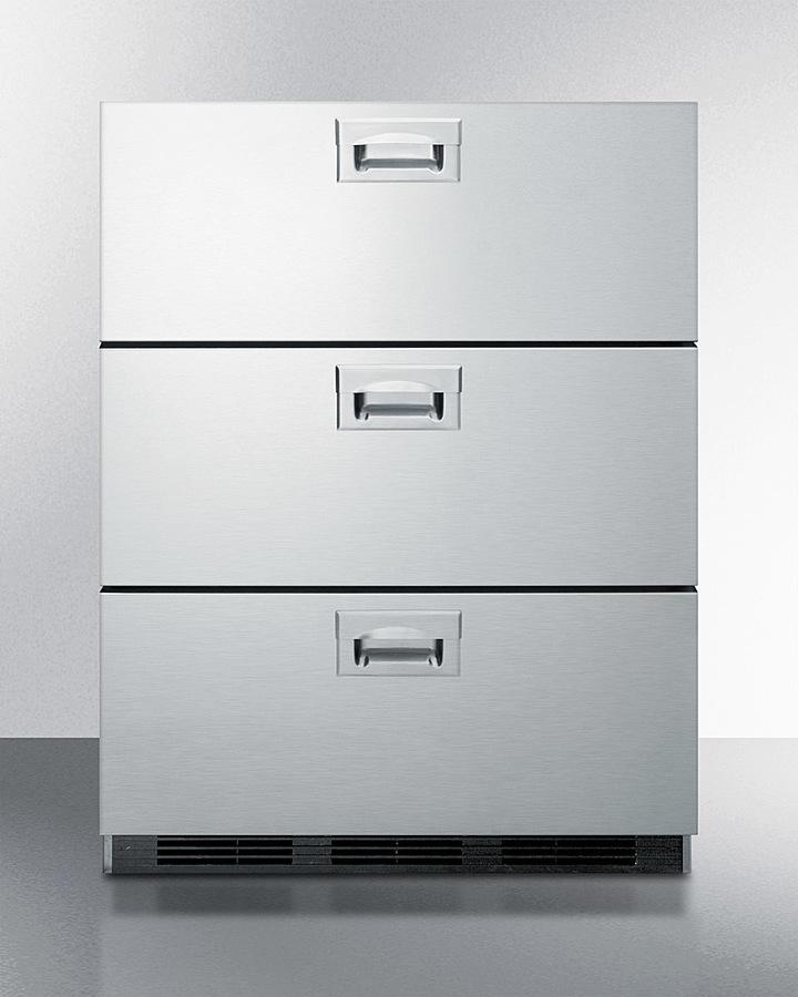 24" Wide 3-drawer All-refrigerator, ADA Compliant