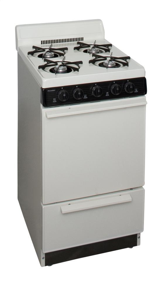 20 in. Freestanding Battery-Generated Spark Ignition Gas Range in Biscuit