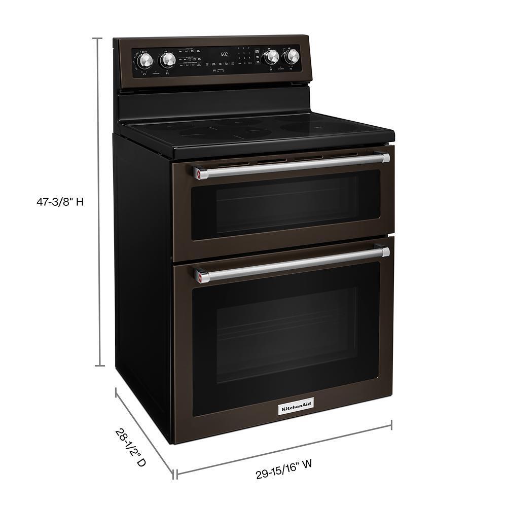 30-Inch 5 Burner Electric Double Oven Convection Range