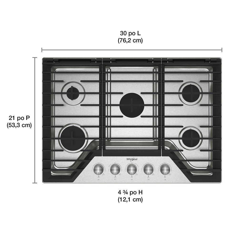 30-inch Gas Cooktop with Fifth Burner