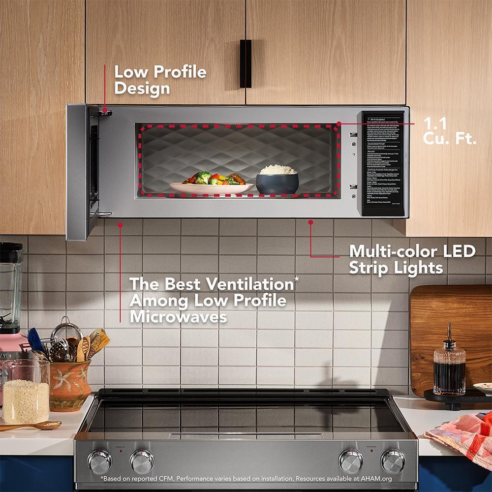 Smart Low Profile Microwave Hood Combination with Dual Fan Ventilation