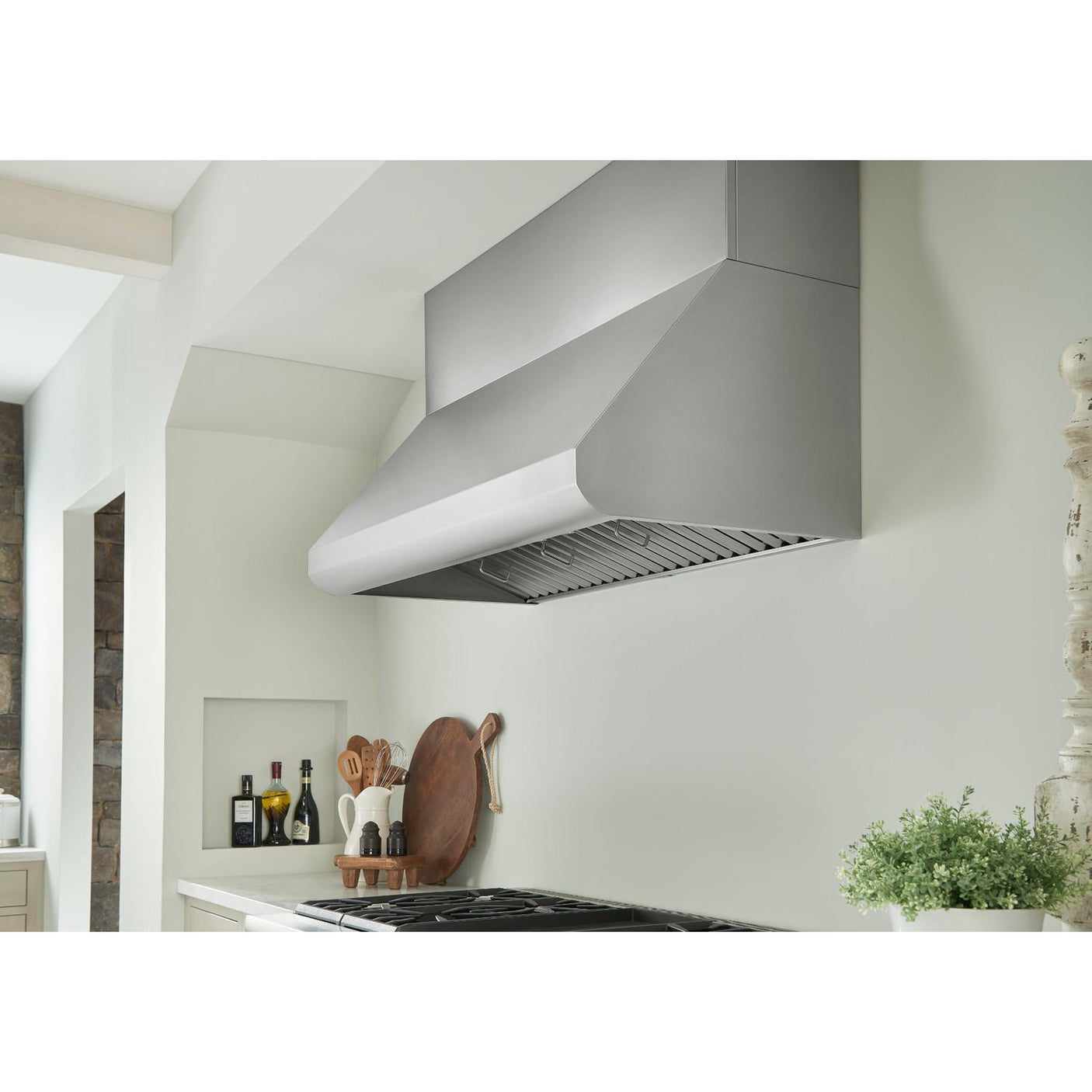 Broan® Elite E60000 48-inch Convertible Canopy Wall-Mount Range Hood w/Heat Sentry™ 1290 Max Blower CFM, Stainless Steel