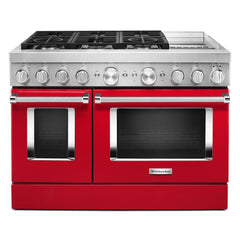 KitchenAid® 48'' Smart Commercial-Style Dual Fuel Range with Griddle