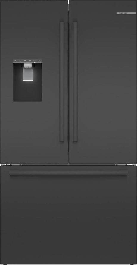 500 Series French Door Bottom Mount Refrigerator 36" Black Stainless Steel, Total No Frost