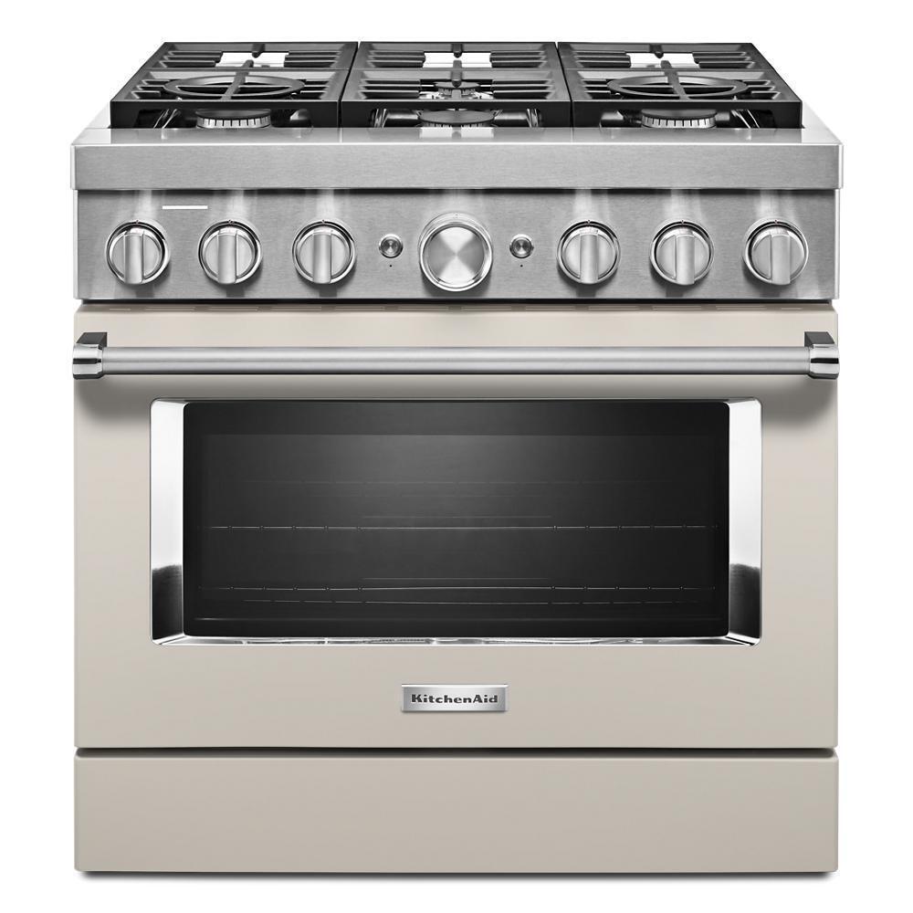 KitchenAid® 36'' Smart Commercial-Style Dual Fuel Range with 6 Burners