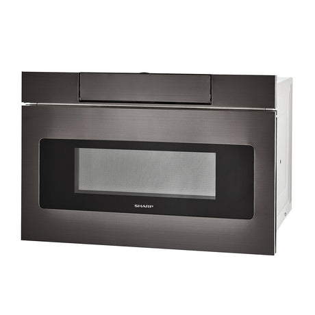 24 in. 1.2 cu. ft. 950W Sharp Black Stainless Steel Microwave Drawer Oven