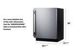 24" Wide Built-in All-refrigerator, ADA Compliant