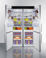 48" Wide Bottom Freezer Refrigerator Set