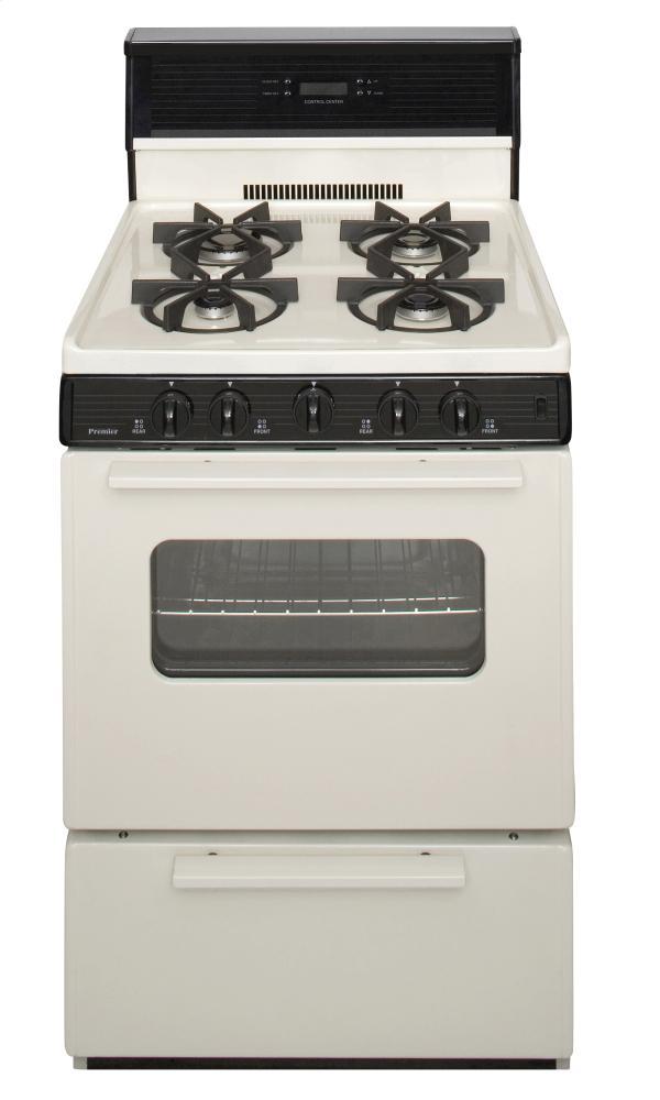 24 in. Freestanding Sealed Burner Spark Ignition Gas Range in Biscuit