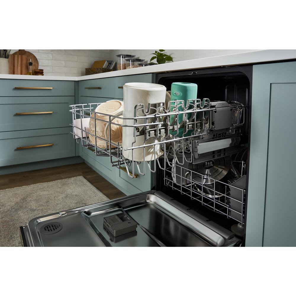 Quiet Dishwasher with Adjustable Upper Rack