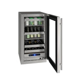 Hbv518 18" Beverage Center With Stainless Frame Finish and Left-hand Hinge Door Swing and Lock (115 V/60 Hz)