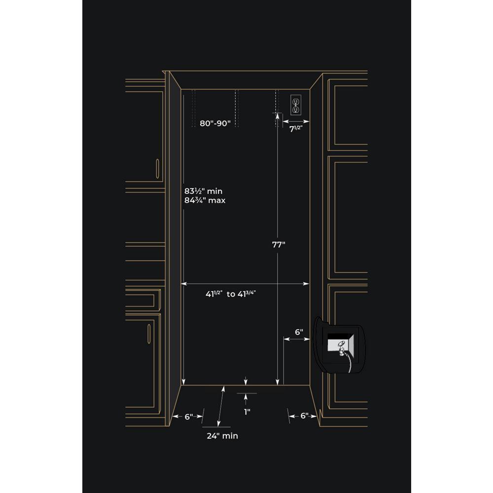 RISE™ 42" Built-In Side-By-Side Refrigerator with External Ice and Water Dispenser