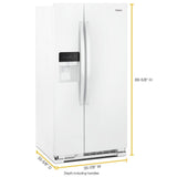 36-inch Wide Side-by-Side Refrigerator - 24 cu. ft.