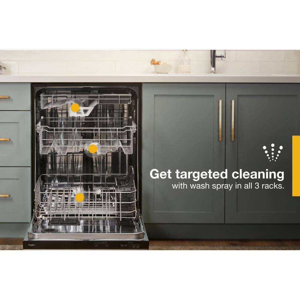 Eco Series Quiet Dishwasher with a washing 3rd Rack & Water Repellent Silverware Basket