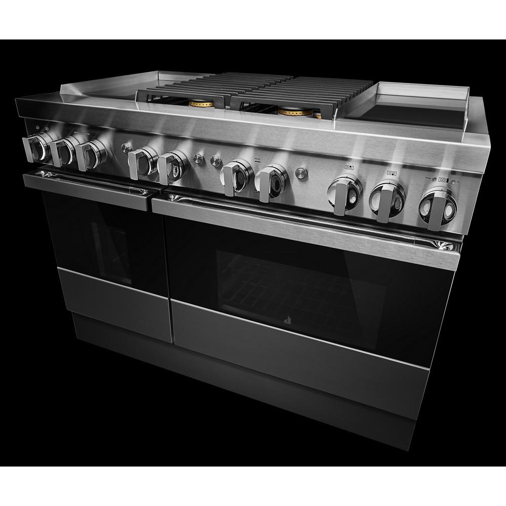 NOIR™ 48" Dual-Fuel Professional Range with Dual Chrome-Infused Griddles