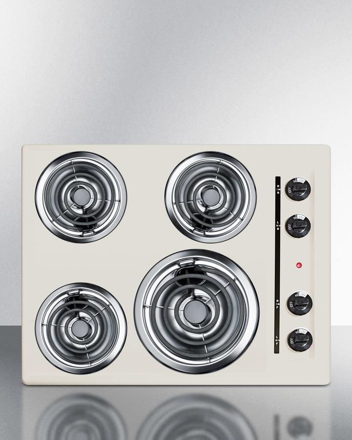 24" Wide 4-burner Coil Cooktop