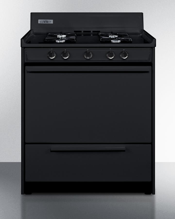 30" Wide Gas Range, Open Burners