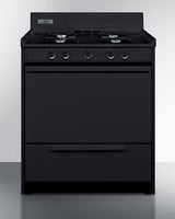 30" Wide Gas Range, Open Burners