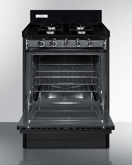 24" Wide Gas Range, Open Burners