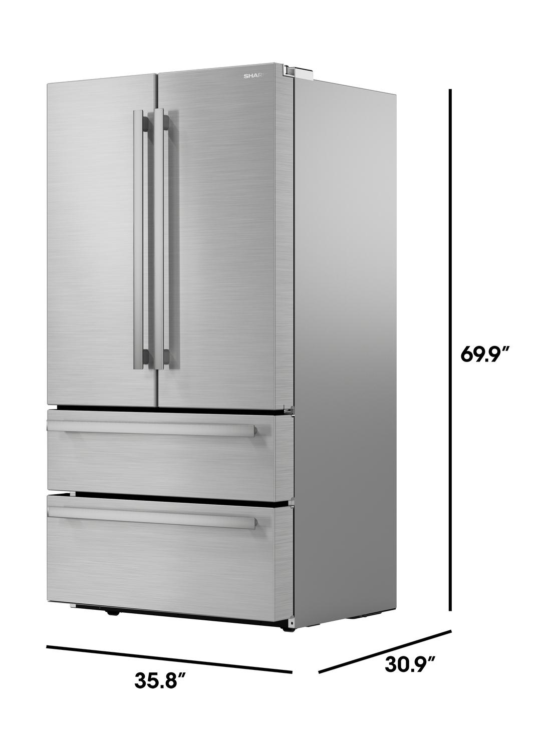 Sharp French 4-Door Counter-Depth Refrigerator