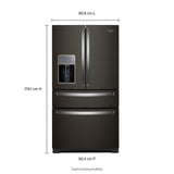 36-inch Wide 4 Door Refrigerator with Prep and Store Bins - 26 Cu. Ft.