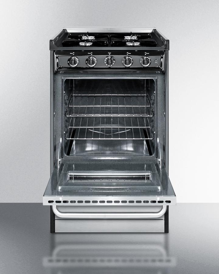 20" Wide Gas Range, Open Burners