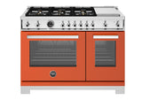 48" Professional Range All Gas Arancio Orange