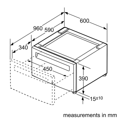 Dryer platform with pull-out WTZPW2XD 17008591