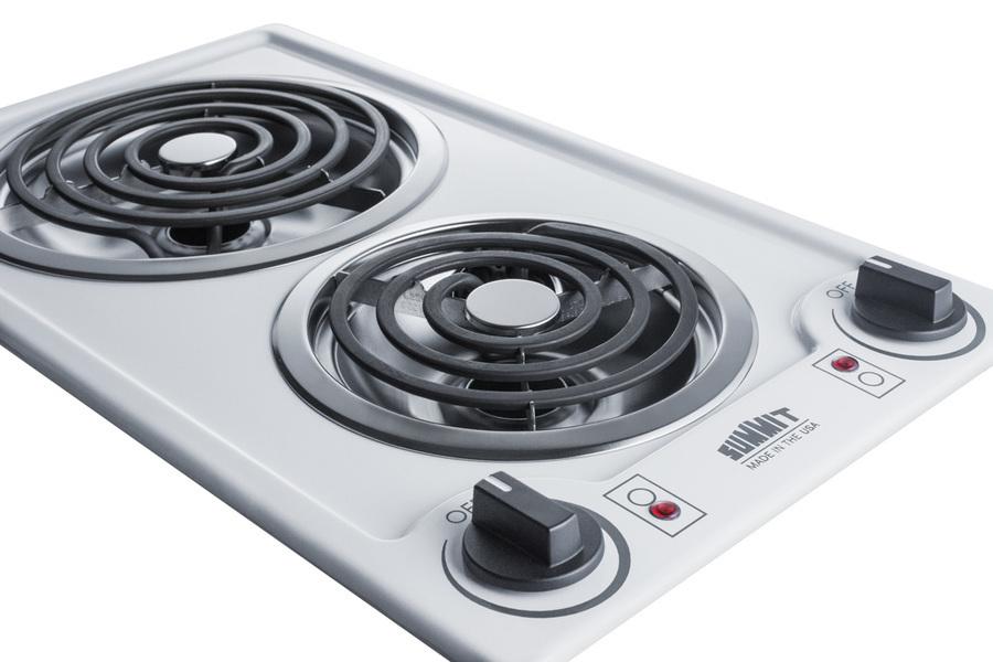 12" Wide 115v 2-burner Coil Cooktop