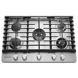 30" 5-Burner Gas Cooktop with Griddle