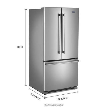 33-Inch Wide French Door Refrigerator - 22 Cu. Ft.