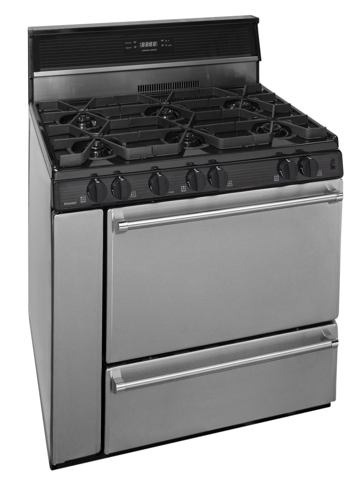 36 in. Freestanding Open Burner Gas Range in Stainless Steel