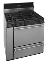 36 in. Freestanding Open Burner Gas Range in Stainless Steel