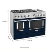 KitchenAid® 48'' Smart Commercial-Style Dual Fuel Range with Griddle