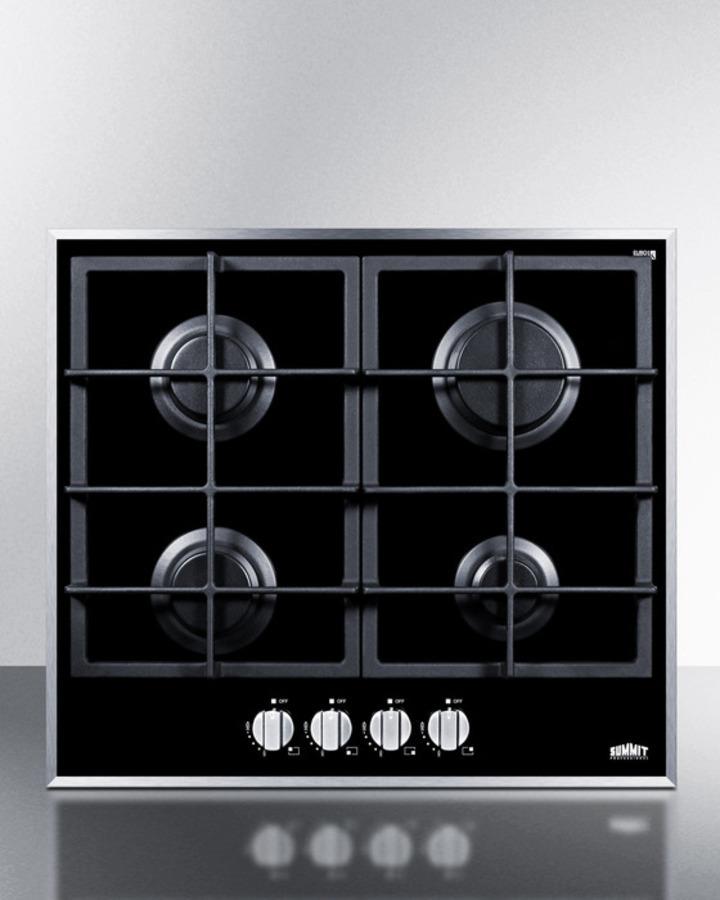 24" Wide 4-burner Gas Cooktop