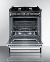 24" Wide Gas Range, Open Burners