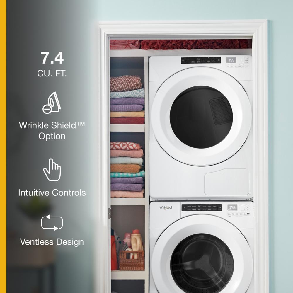 7.4 cu.ft Front Load Heat Pump Dryer with Intiutitive Touch Controls, Advanced Moisture Sensing