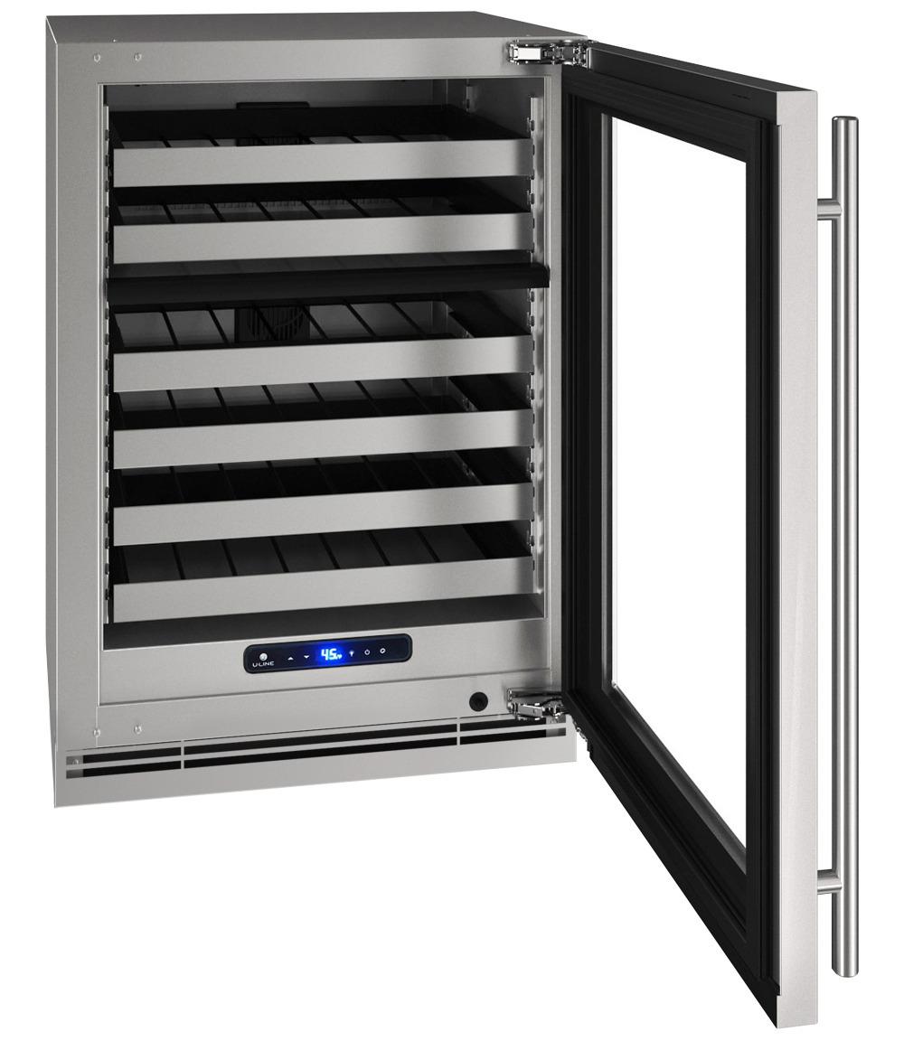 Hwd524 24" Dual-zone Wine Refrigerator With Stainless Frame Finish and Field Reversible Door Swing (115 V/60 Hz)