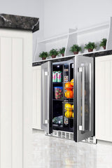 24" Built-in Dual-zone Produce Refrigerator, ADA Compliant