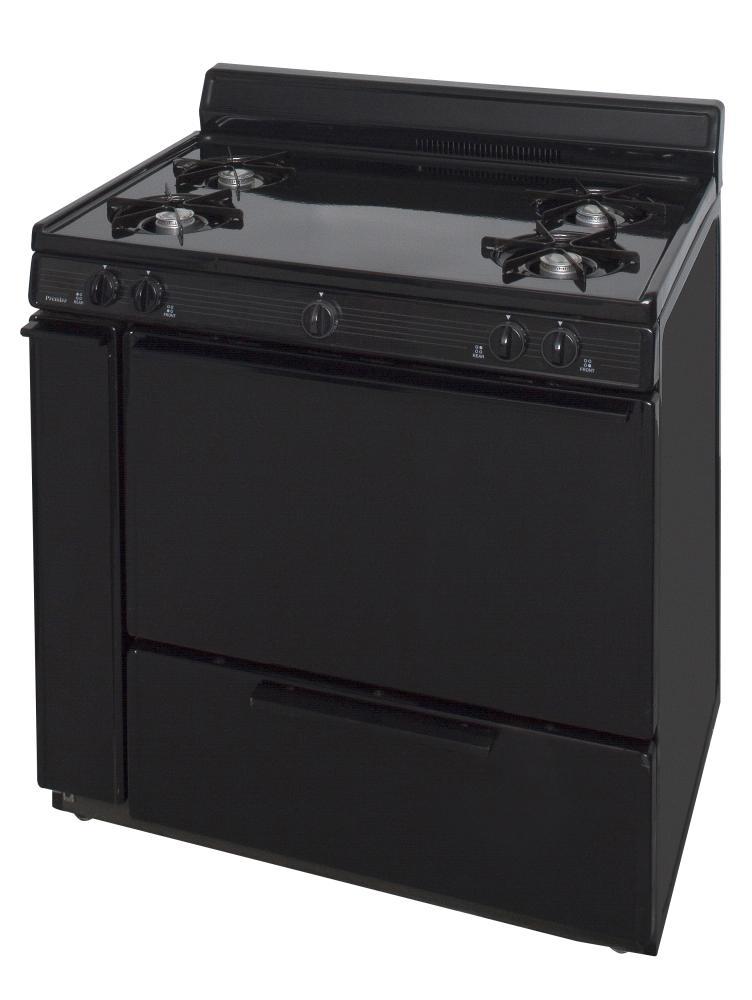 36 in. Freestanding Battery-Generated Spark Ignition Gas Range in Black